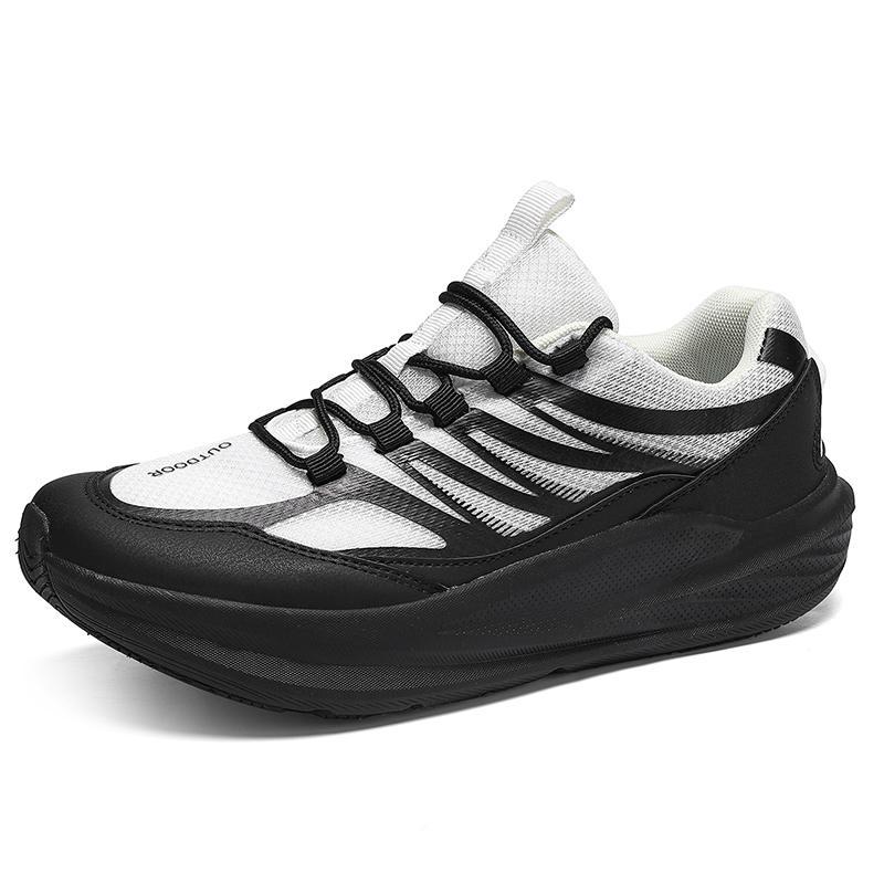 New Men'S Thick Soled Anti Slip Sports Shoes Lightweight And Breathable Hiking Shoes Outdoor Comfortable And Casual Shoes
