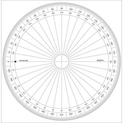 Graphoplex - Full Circle Protractor Degrees Ø 25 Cm