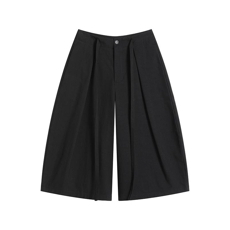 Women's High-Waisted Wide-Leg Cropped Pants - Slimming, Versatile, and Lightweight for Spring and Summer
