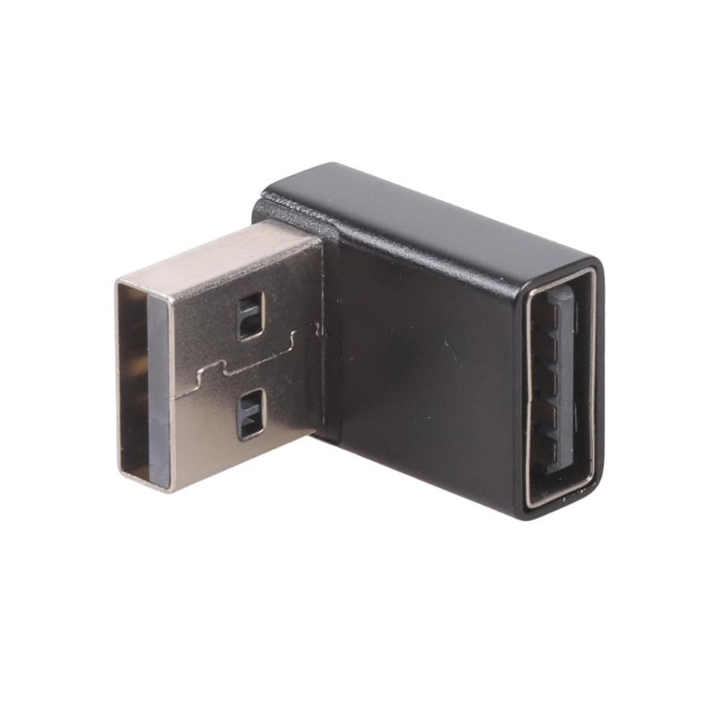 USB 3.0 Male to Female 90 Degree Right Angle Extension Adapter USB Connector Data Sync Extension for Laptop PC USB Fan