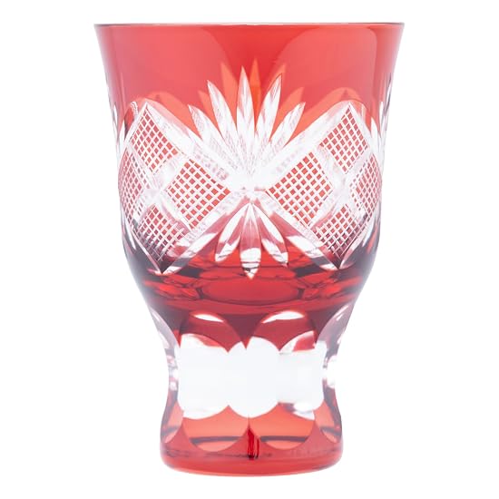 [Authentic] Tajima Glass "Edo Kiriko" Sake Cup, Ochoko, Guinomi, Diameter approx. 6 x Height 8.5cm, 