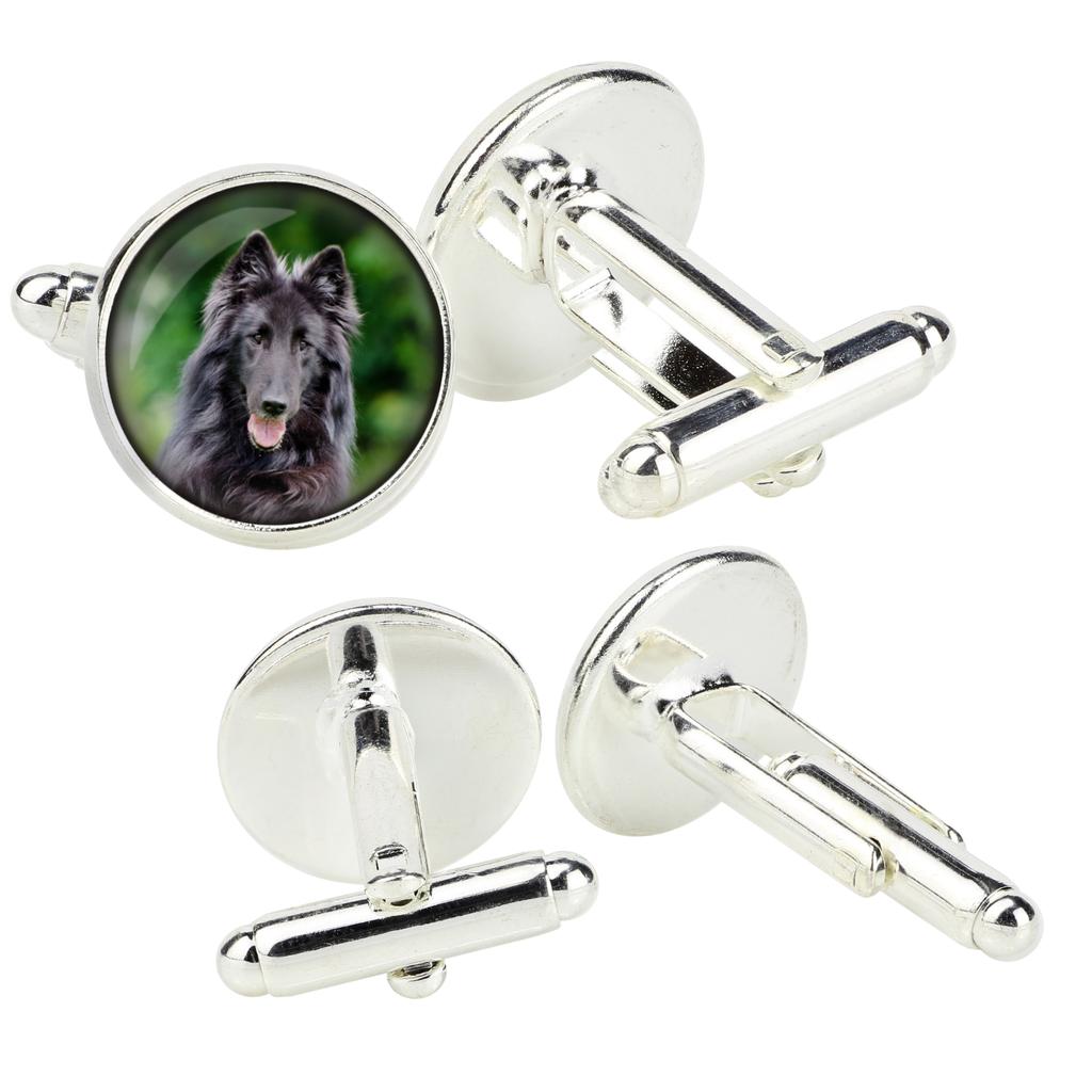 Belgian Shepherd Dog, Belgian Sheepdog - cufflinks in a box, handmade jewelry, product of the Art-Dog brand
