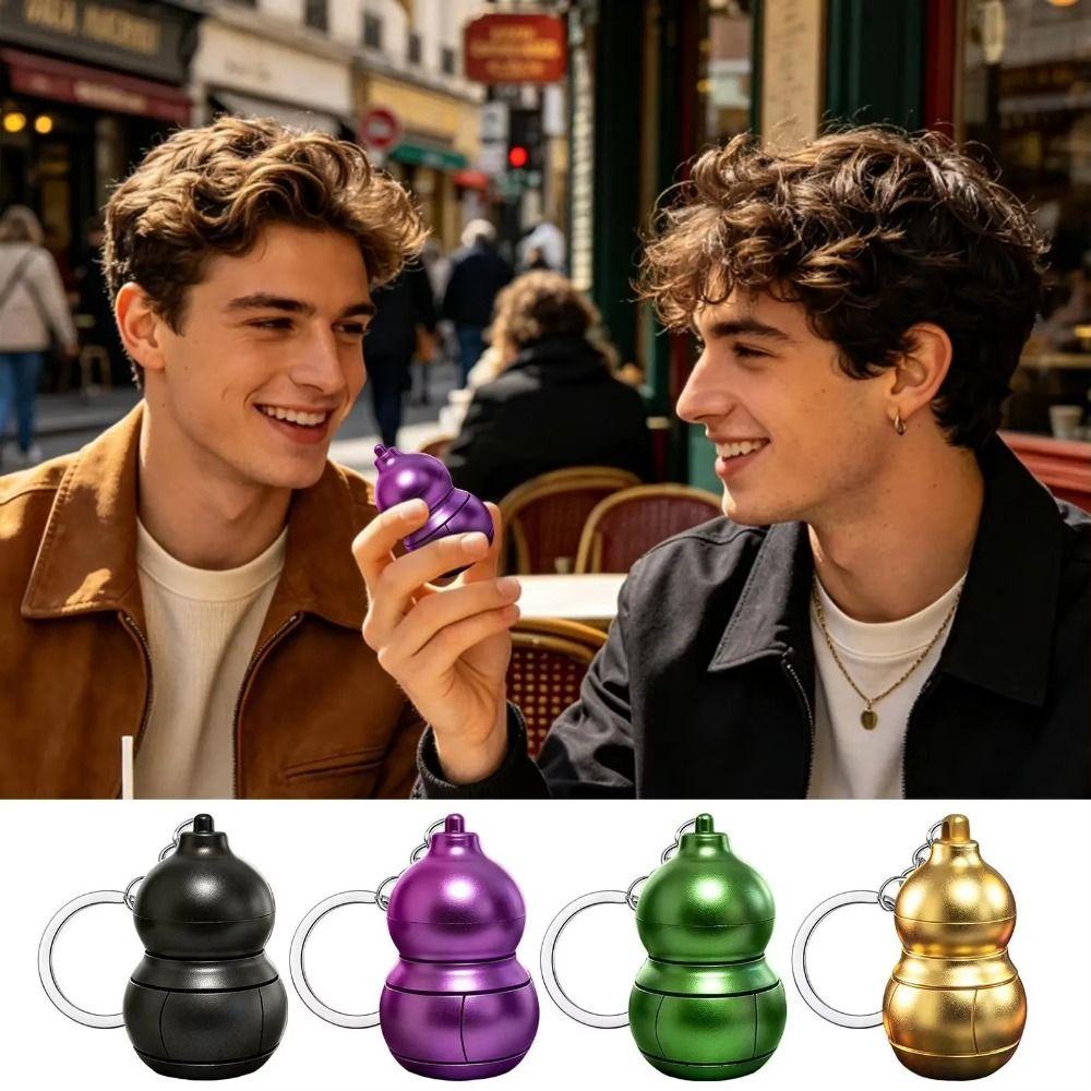 Gourd Shape Gourd Finger Gyro Keychain Detachable Mini Rotating Gadget Hanging Charm