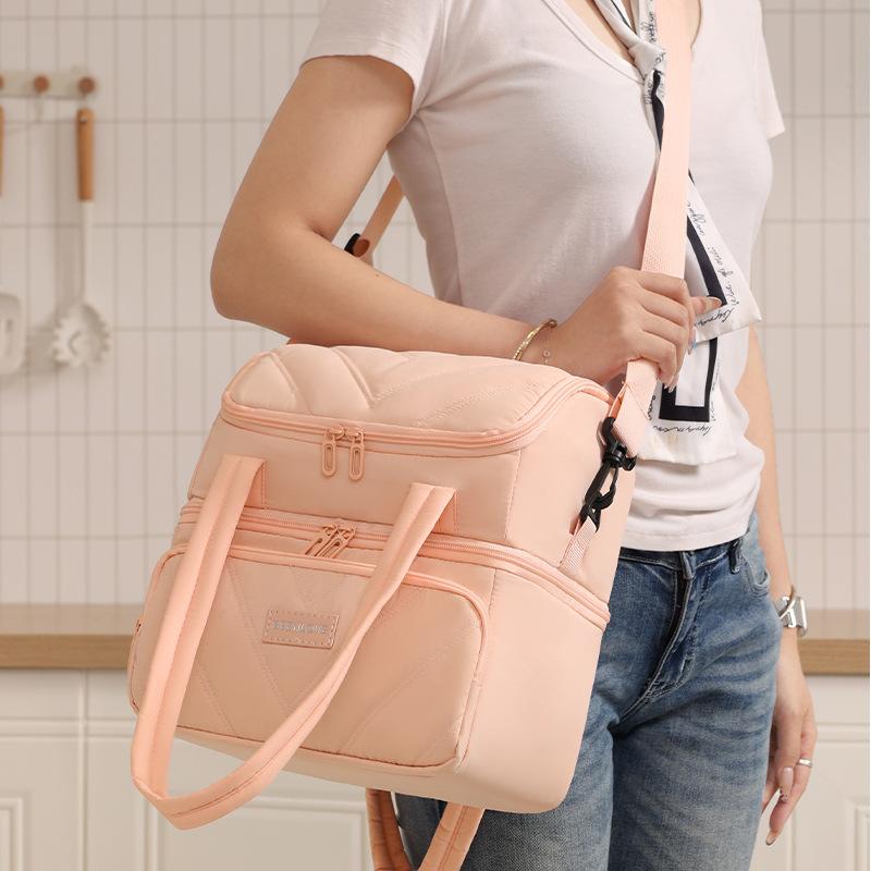 Isolierte Lunchtasche mit großer Kapazität, Mehrfachtaschen-Design, Lunchbox, Wasserdicht, Tragbare Handtasche, Picknicktasche