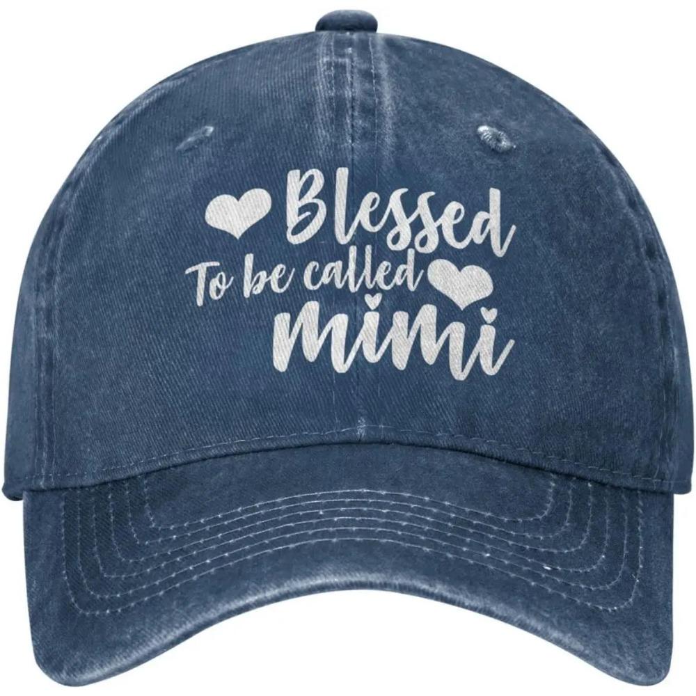 Mother's Day Hat Blessed to Be Called Mimi Hat Women Graphic Caps Unisex Adjustable Dad Hats