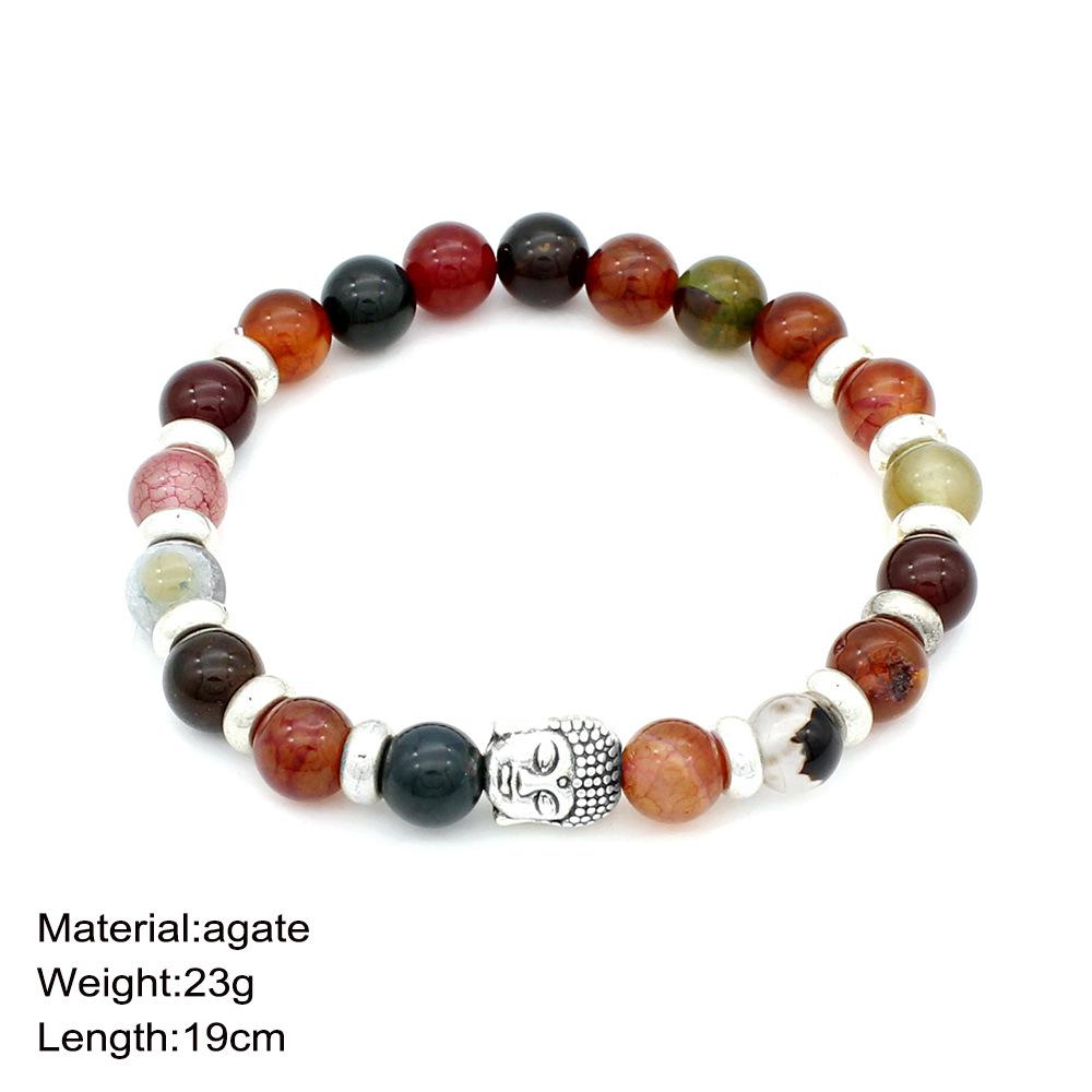 Popular Tourmaline Agate Spotted Stone Beaded Bracelet
