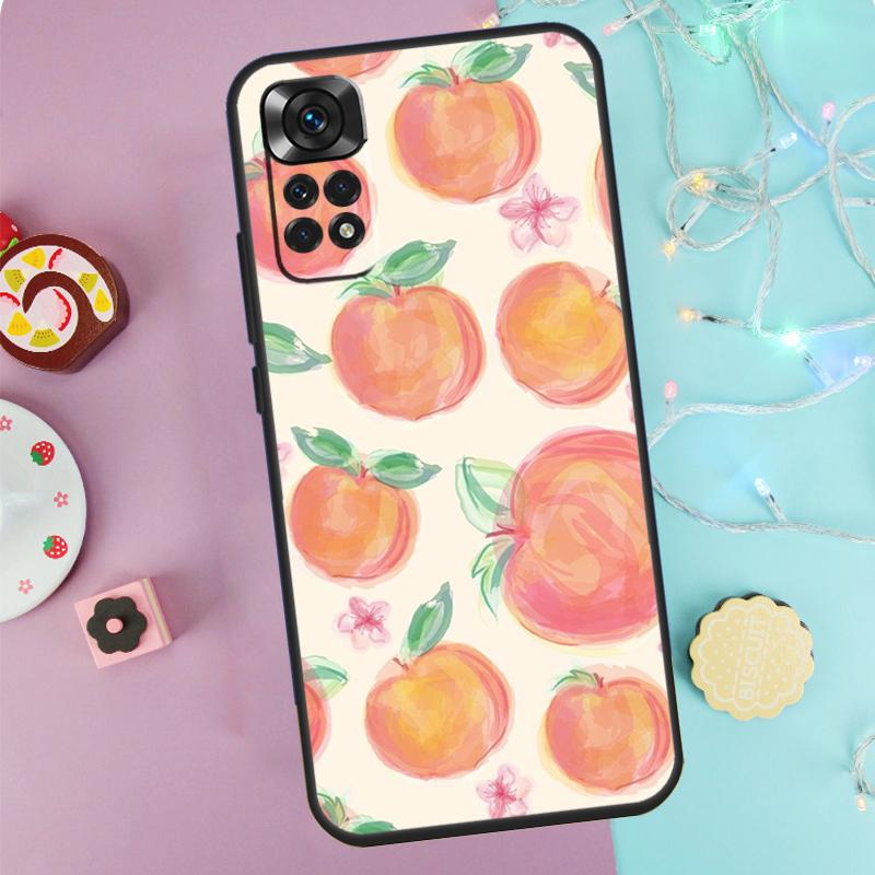 Pink Peaches Aesthetic Case For Xiaomi Redmi Note 14 13 9 10 11 12 Pro 9S 10S 11S 12S Redmi 13C 10C 12C 14C Cover