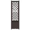 Elevated Planter with Trellis and Hanging Roof Brown 162.5 x 40 x 138 cm PP