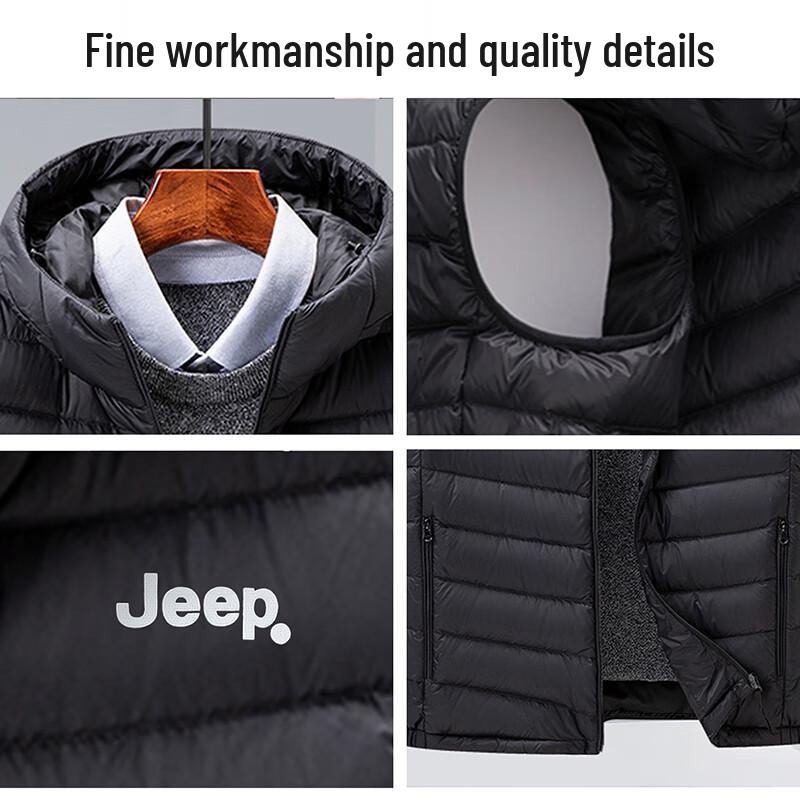 Jeep Men's Lightweight Stand Collar Down Vest