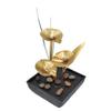 Indoor Tabletop Fountain Lotus LED Waterfall Fountain Ornament Feng Shui Art Craft Home