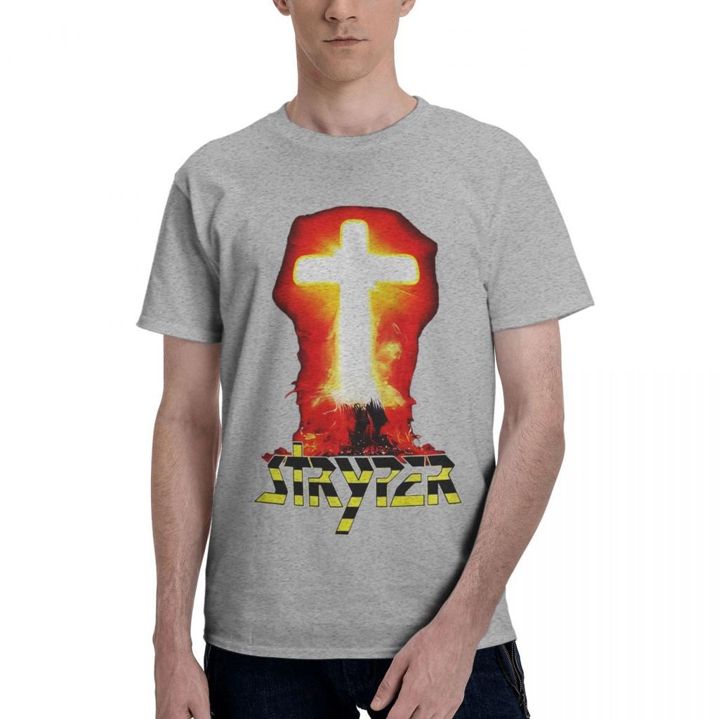 Stryper Logo Christliche Rockband 100% Baumwolle Lässig Atmungsaktiv Bequem Herren Oberteil Herrenbekleidung Marken Lustiges Shirt