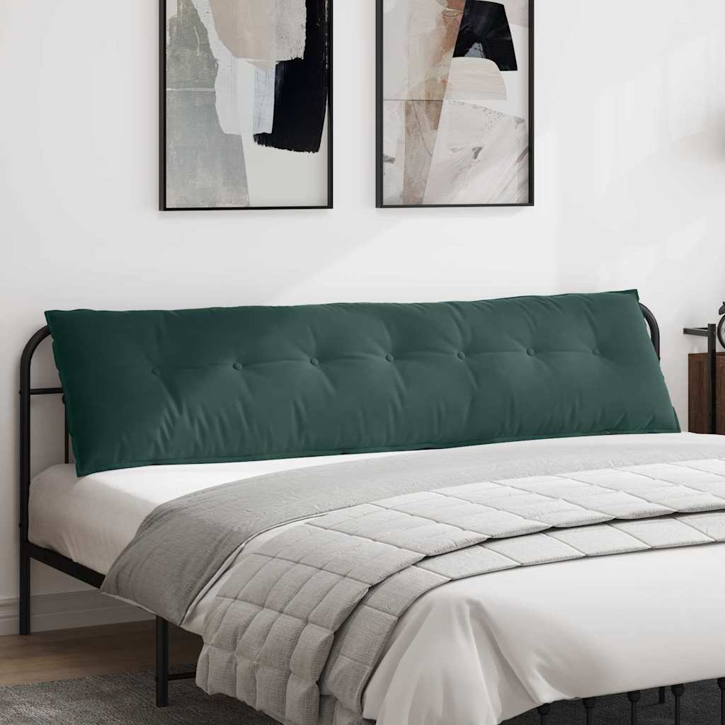 Back Cushion Dark Green 200 x 50 cm Cord Fabric