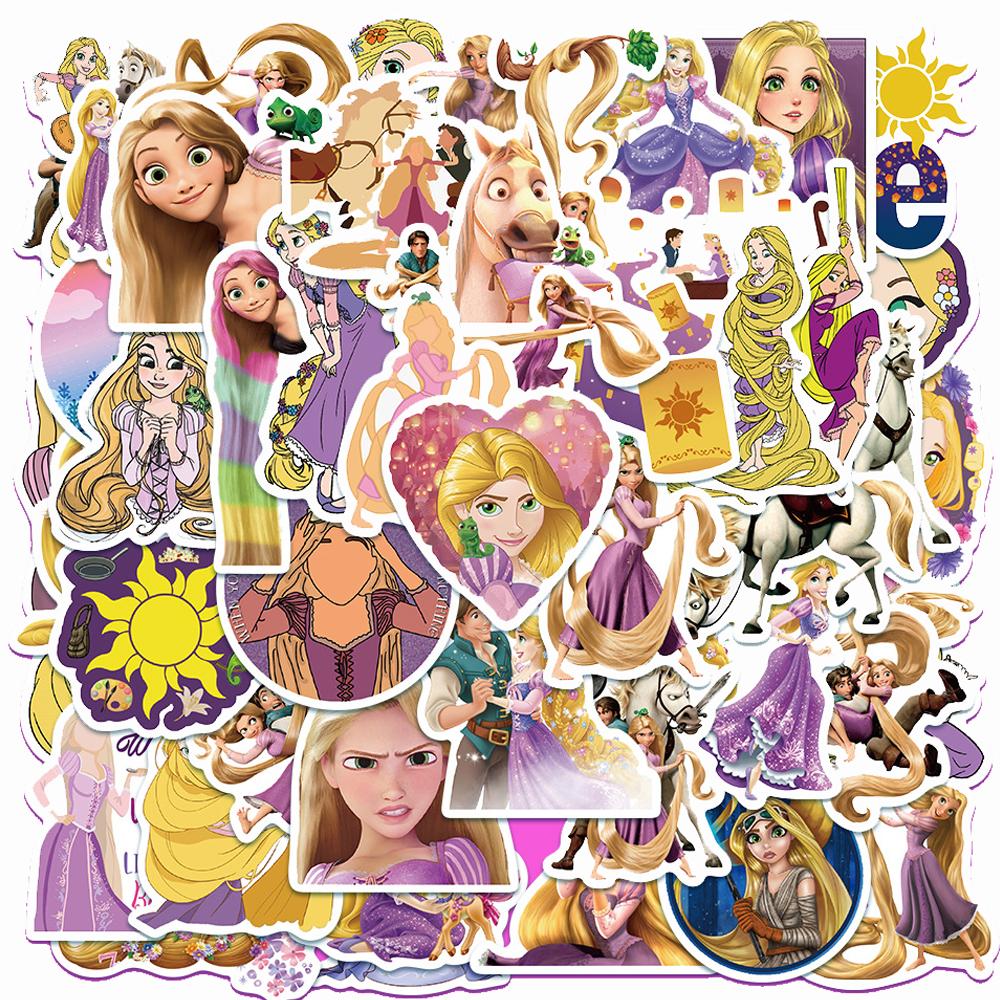 10/30/50pcs Cute Rapunzel Anime Stickers Tangled Cartoon Graffiti Decals Stationery Suitcase Phone Decoration Sticker Toy