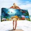 Ręcznik plażowy Sea World dla dzieci, dziewczynek, chłopców, mężczyzn, kobiet, żółw, nadruk do łazienki, na basen, super miękki plusz