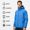 Womens Hooded Hiking Jacket Waterproof Windproof Outdoor Trekking Coat