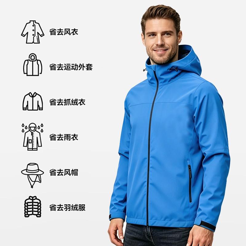 Womens Hooded Hiking Jacket Waterproof Windproof Outdoor Trekking Coat