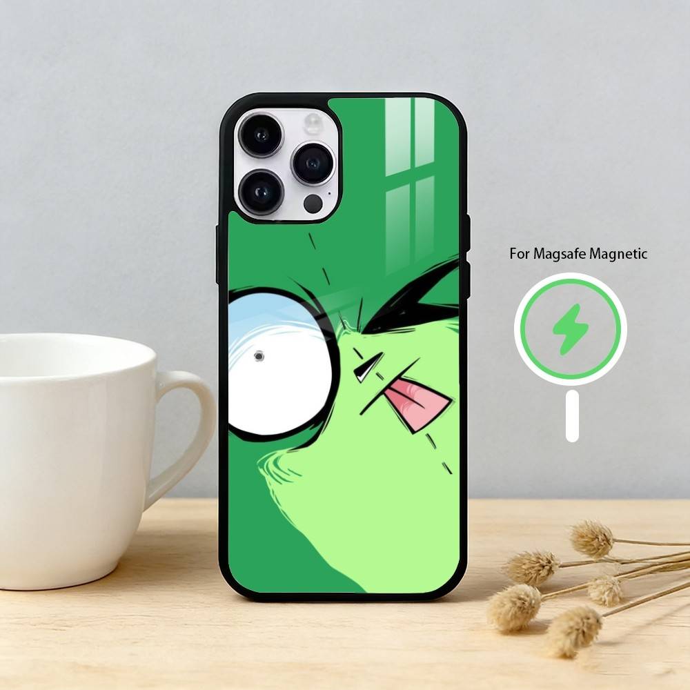 Cartoon I-Invader Zim Gir Phone Case For iPhone 17/16/15/14/13/12/Plus/Pro/Max for Magnetic Wireless Charging