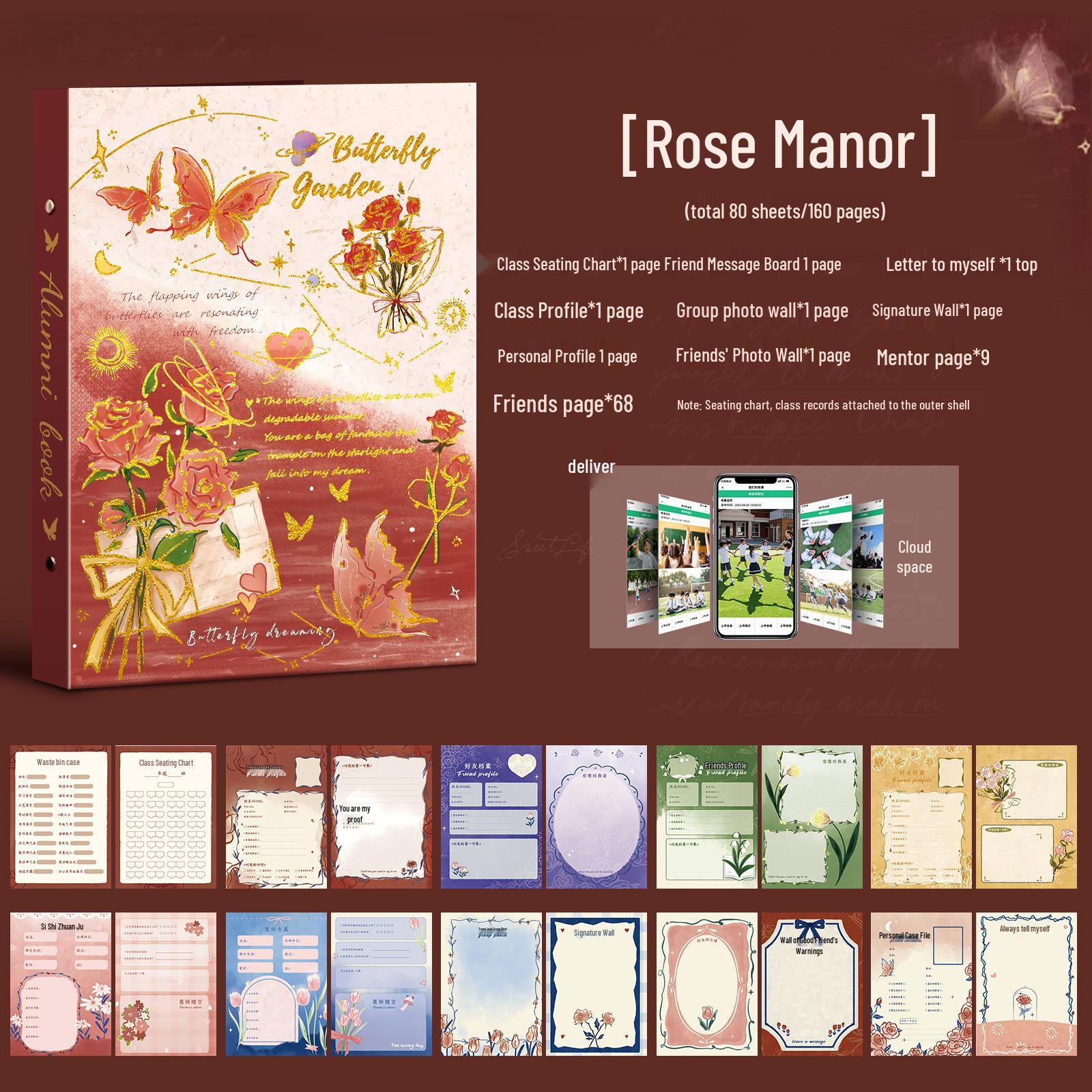 Classmate 2025 Retro Rose Graduation Memory Album