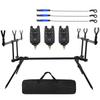   Retractable Carp Fishing Rod Stand Holder Fishing Pole Pod Stand with 3 Fishing Bite Alarms 3 Fishing Bait   Fishing Tackle Set Fishi