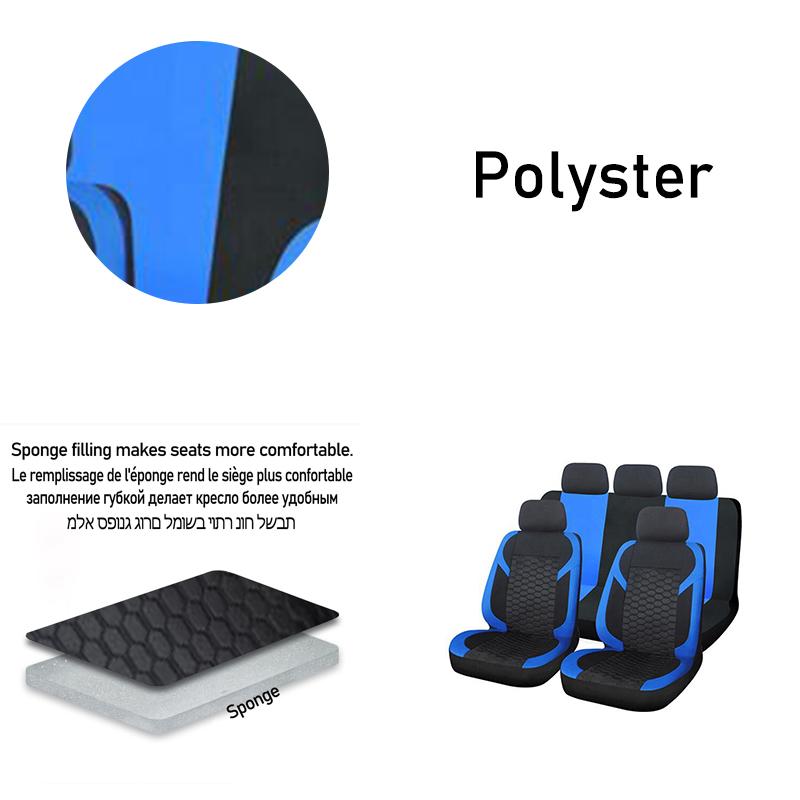AUTOPLUS Blue Universal Seat Car Cover Black Diamond Fabric Lattice Car Accessories Interior Fit Most Car SUV Van Seat