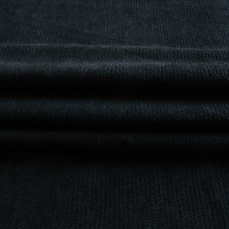 Solid-Color Ribbed Corduroy Jacket and Shirt-Smock in Silk Fabric