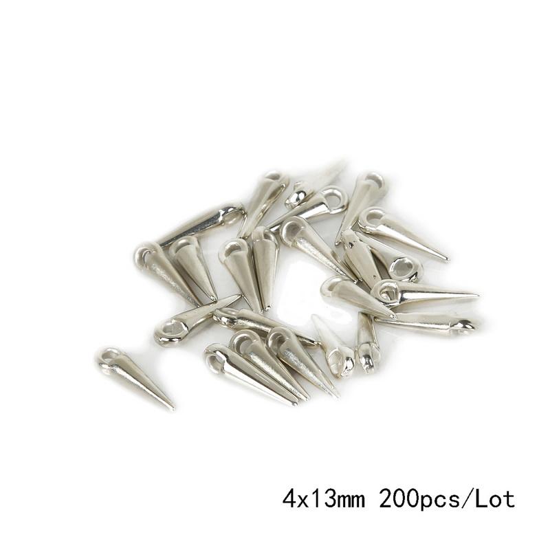 

100-200pcs/lot Rhodium/Gold Color CCB Plastic Cone Shape Beads Charms Pendants for Bracelet Necklace DIY Jewelry Findings