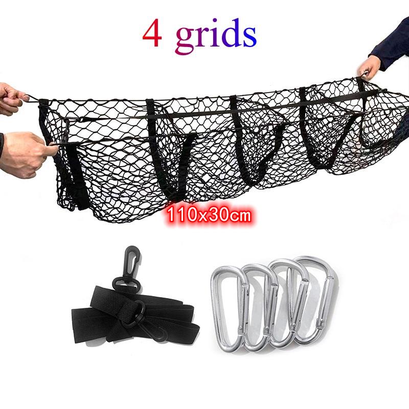 Universal Car Accessories Pickup Trucks Car Trunk Net Bag Three Grid Luggage Three-Dimensional Net
