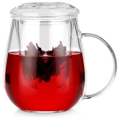 Glass Mug with Infuser and Lid 530 Ml