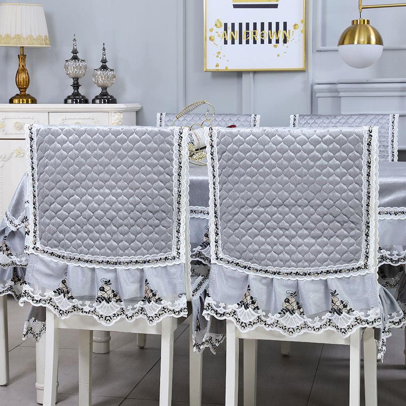 One-piece Dining Table and Chair Cover Dining Chair Cushion Chair Cover Set Household Chair Cushion Rectangular Round Coffee