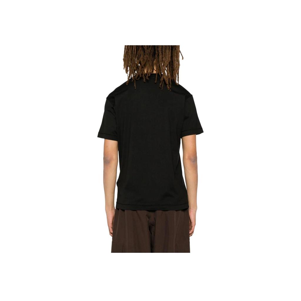 STONE ISLAND Ss25 Solid Color Logo Patch Crew Neck Cotton Short Sleeve T-Shirt Men Tops K1S152100039S0013-V0029