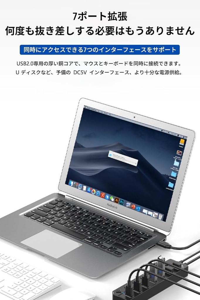 WAIZY Powered USB Hub with 4 USB 1 Charging and Independent Includes AC Compatible with MacBook Surface and Other PCs 3.0 High-Speed 3.0 Ports, Port,