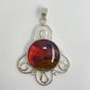Beautiful Round Opal 40 Ct Natural CERTIFIED 925 Sterling Silver Necklace
