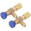 2PCS Refrigeration Valve Air Conditioning Refrigerant Control Valve Fluoride Charging Adapter for R22 R404 R407 1 4SAE