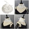 Vintage Ruffle Lace Collar Detachable Neck Ruff Collar Women Neckwear Blouse Skirt Decorative Neckwear for Theme Event