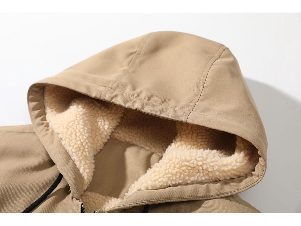 European & American Men's Thick Fleece Hoodie - OZON Hooded Loose Jacket, Baseball Style