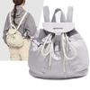 Schoolbag1011 new Korean ins women's niche design lightweight pocket button drawstring backpack outdoor nylon