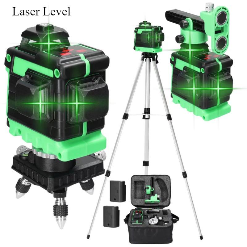 Poziomica laserowa Mini o wysokiej precyzji, pełny zestaw, samopoziomujący, wielofunkcyjny, podwójny miernik ścienny