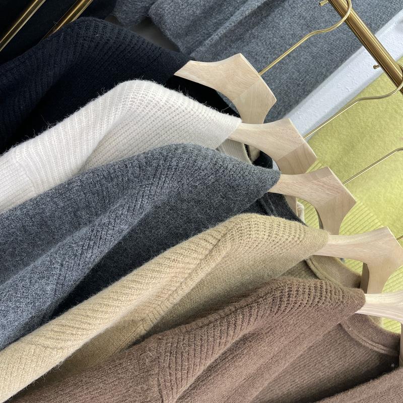 Pulover de lungime medie Cardigan Toamnă și iarnă pentru femei Jachetă în stil leneș Pulover peste genunchi Pulover din tricot largi Îmbrăcăminte exterioară