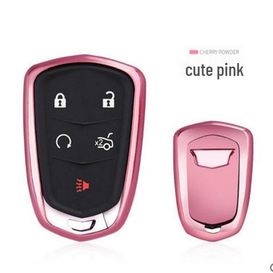 

Кожаный чехол для модифицированного ключа Cadillac XT5 - Чехол из ТПУ с гальваническим покрытием из мягкой резины OPP