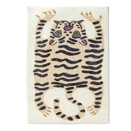 Cartoon Leopard Carpet For Cooling And Warmth, Home Decoration, Bedroom Plush Floor Mat, Living Room Rest Area Floor Mat