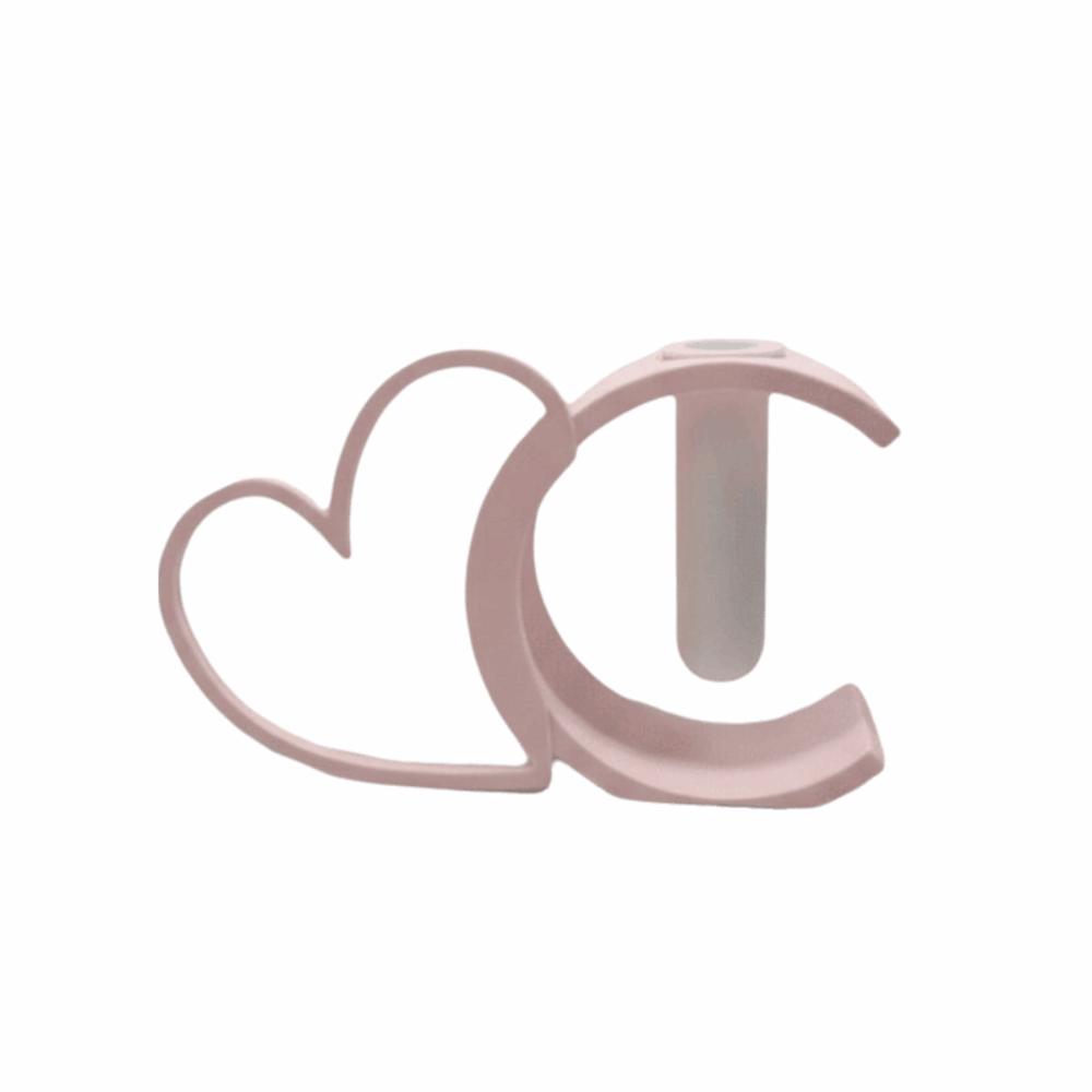 

Modern Heart-shaped Vase Imitation Ceramic Cross Heart Vase Hydroponic Vase Dining Table