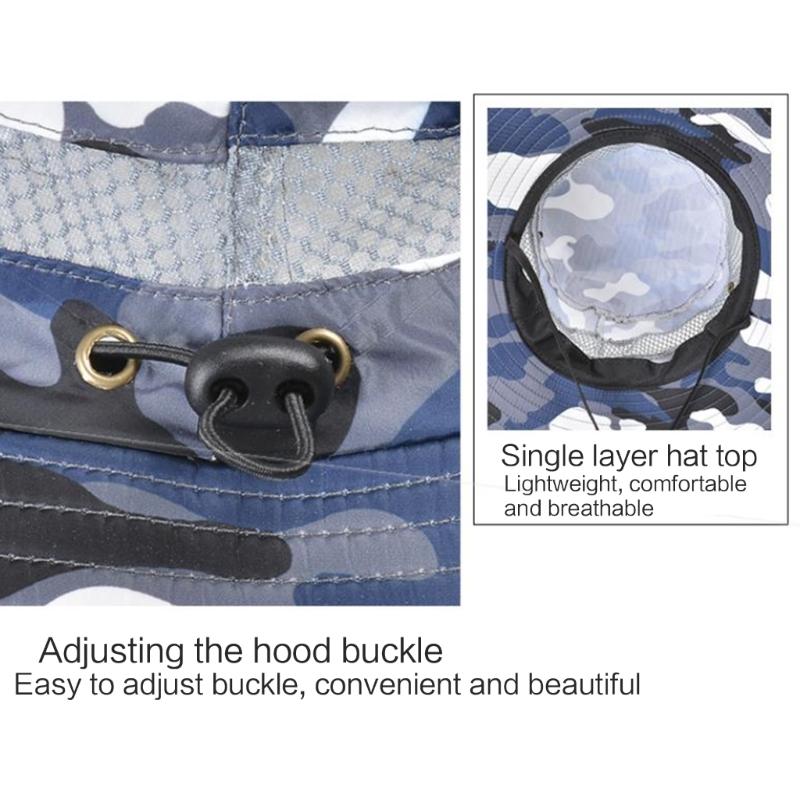 Foldable Bucket Hat for Adult Teenagers Wide Brim Foldable Fisherman Hat Spring Summer Anti-uv Hat Camouflage Design