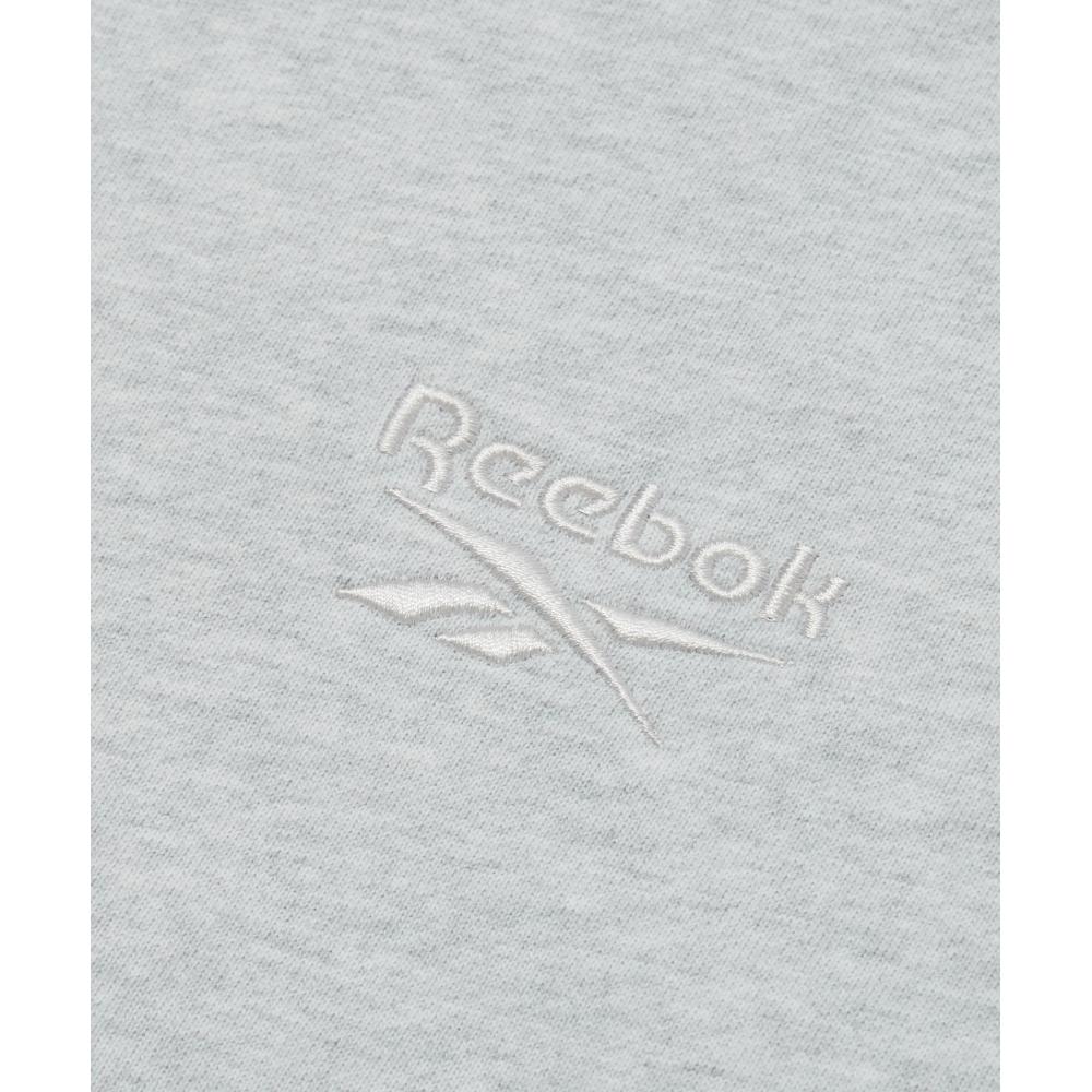 Reebok סווטשירט לוגו מרכזי אפור בהיר