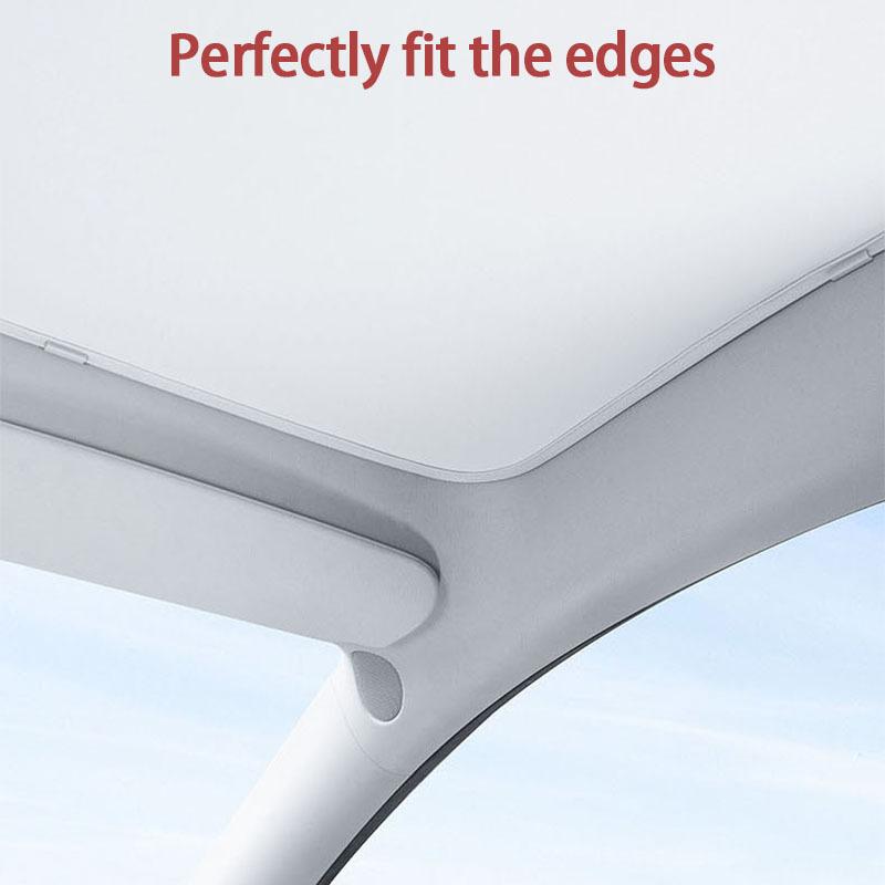 For New Tesla Model Y Juniper 2025 2026 Sunroof Ice Cloth Buckle Ice Crystal Car Roof SunShades Glass Roof Front Rear Skylight