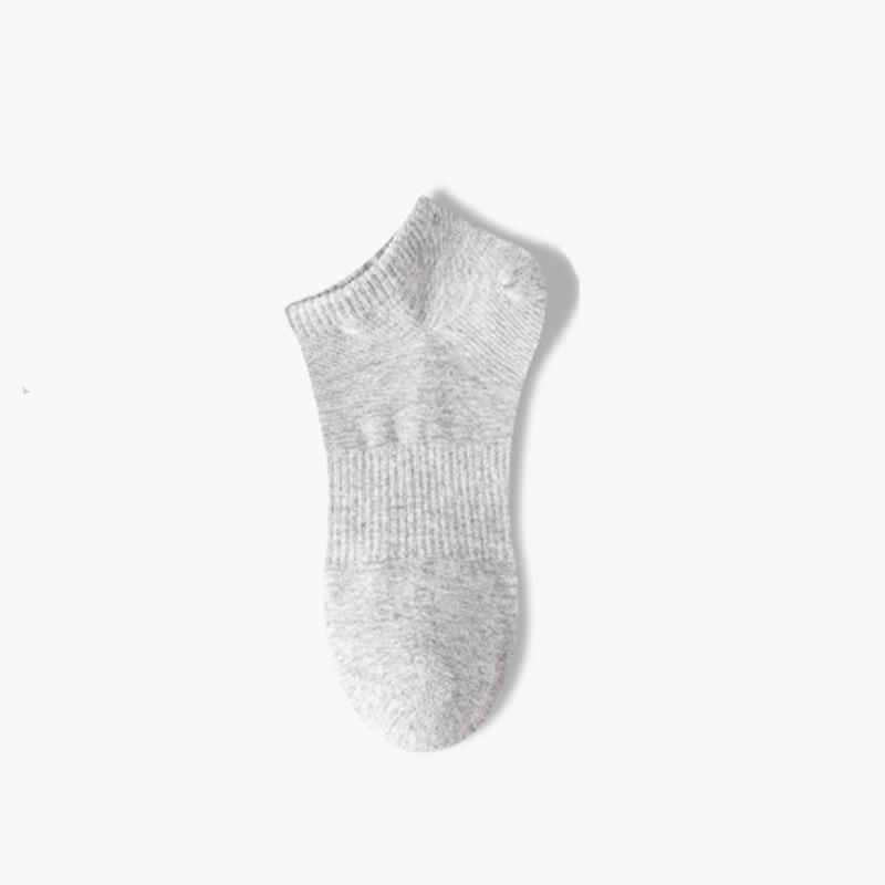 Unisex Summer Boat Socks - Thin, Breathable, Sweat-Absorbing, Deodorant, Black/White/Gray, Solid Colors, Year-Round Comfort
