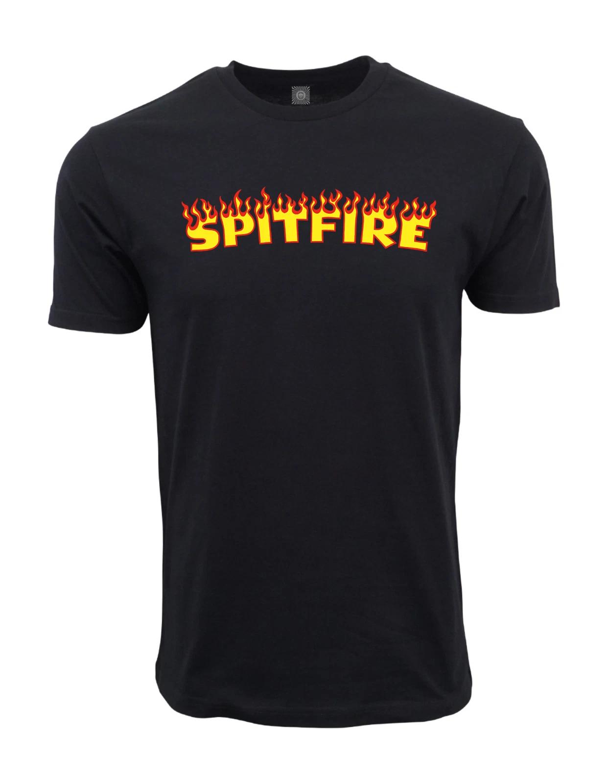 Unisex Adult Casual Graphic Spitfire Fire Logo Graphic T shirt T-Shirt S