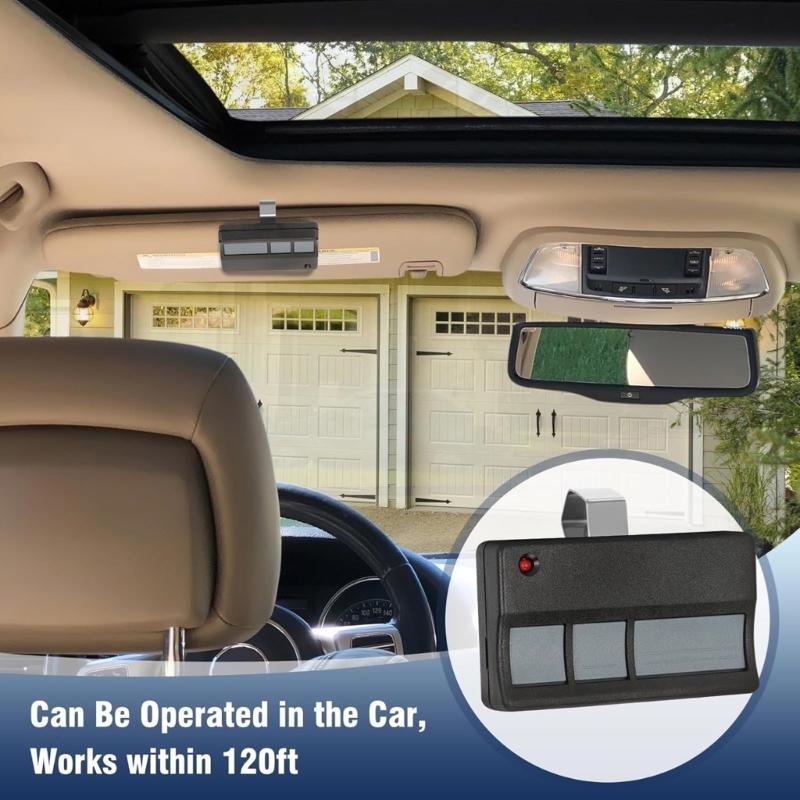 2 Pack Garage Door Remote Control Garage Door Opener Plastic Remote Suitable for Various Models with Secure Coding