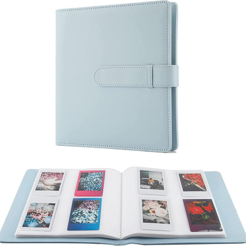 Film Camera 256 Pockets Photo Album Stamp Collection Book Small Album Picture Case 3 Inch Photo Paper PU Leather Storage Cases