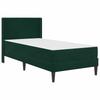 Bed Frame with Mattress Dark Green 90 X 200 Cm Velvet