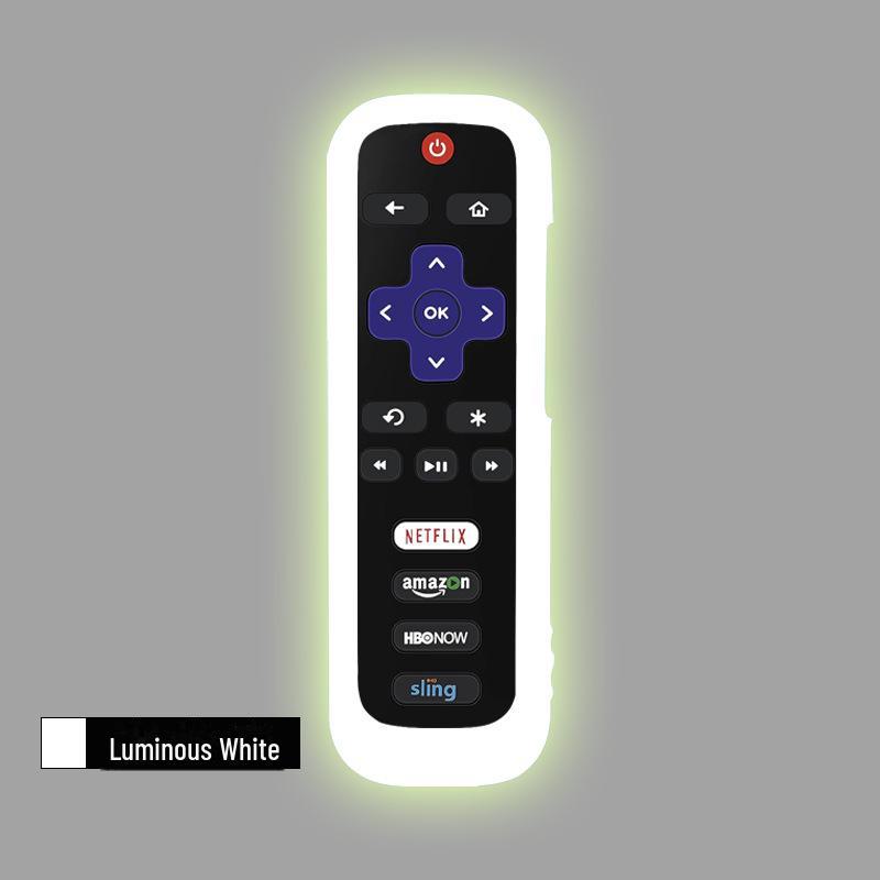 Roku TV Remote Control Luminous Anti-Slip Cover - Dirt-Resistant & Anti-Fall Sleeve